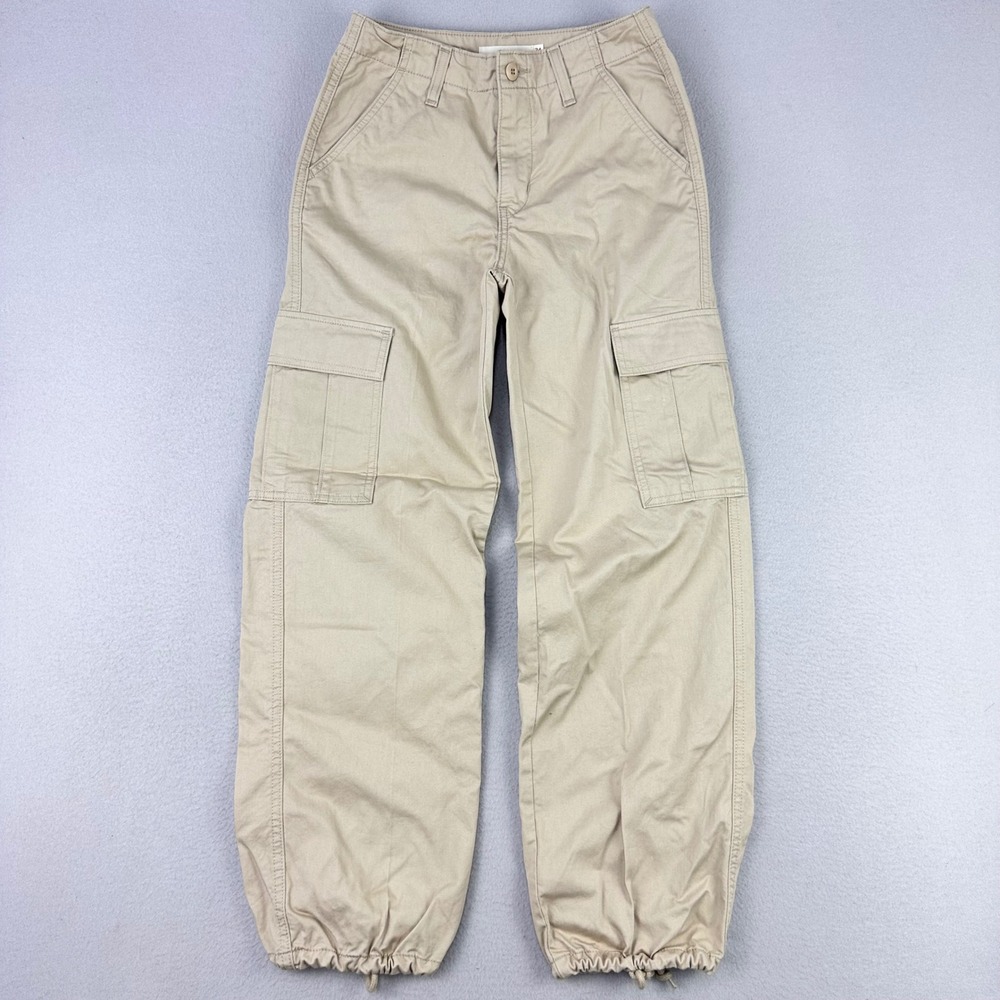 Levi's 94' Baggy Cargo Pants Womens 24 Khaki Loose Fit Mid Rise Retro‎